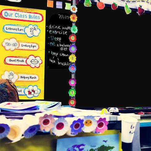 Tenceur Bulletin Board Paper 46 Inches x 98 ft, Fade Resistant Black Paper Roll for Classroom Decor