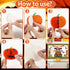 Halloween Pumpkin Honeycomb Balls Bulletin Board Set, Cutouts for Classroom Birthday Party Decor with Ghosts and Bats