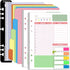 Rancco A5 Planner Inserts, 90 Pages Colorful Daily Refills with Divider, PVC Pouch, Ruler, Index Tab