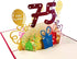 iGifts And Cards Happy 75th Birthday 3D Pop Up Greeting Card - Unique Gift for Husband, Wife, Best Friend, Celebration