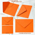 Whaline 50Pcs A7 Burnt Orange Invitation Envelopes Set V-Flap Gift Card Sleeves for Fall Mailing