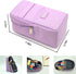 Standing Pencil Case, Large Capacity Zippered Pouch for School Supplies and Office Organization (Purple)