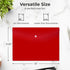 Plastic Envelopes, 12 Pack Document Folders, A4 Size, Snap Closure, Reusable Plastic File Folder, Poly Envelopes