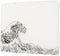 Glass Gaming Mouse Pad, White Kanagawa Hard Mousepad, Professional Large Mouse Mat 410mm*310mm for Improved Precision