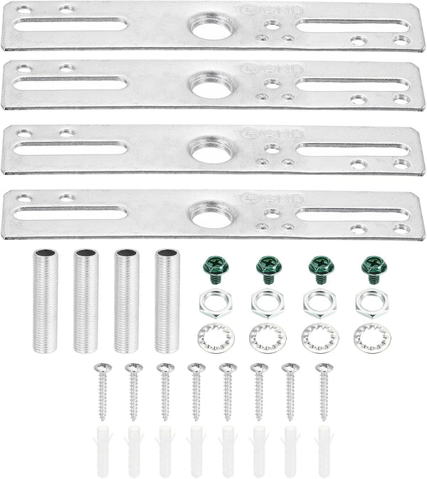 PATIKIL 4" Ceiling Light Plate Kit, 4 Pack Light Crossbar Mounting Bracket