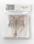 Wolf Face Sticky Notes - Set of 3, Wildlife Animal Theme Design, Stationery Gift, Paper Memo Pad for Office School