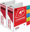 Performore 3 Ring Binder, Professional Angle D Ring Binder 4 Inch, Crystal Clear View White Binder (2 Pack)
