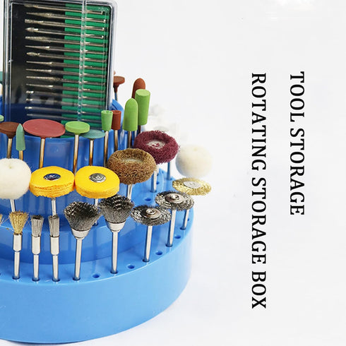 Generic Hole Drill Bit Storage Case Rotary Tool Bit Holder Mandrel Bench Stand Organizer Round Shape Metalworking