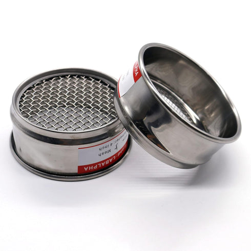 LABALPHA 18 Mesh Lab Sieves - Test Sieve #18 Mesh, 4'' Diameter, 304 Stainless Steel Wire Cloth