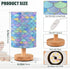 ALAZA Cute Fish Mermaid Scales Bedside Table Lamp with USB Port for Bedroom Nightstand Lamps Night Light Linen Fabric