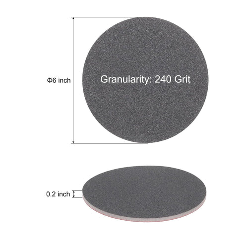 20pcs 240 6 Inch uxcell Grit Sanding Sponge Hook and Loop Sponge Sanding Disc for Orbital Sander, Wet/Dry Use Sponge
