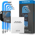 Allen Wrench Hex Key Set, 9PCS Metric Long Ball End L-key Set 1.5mm-10mm with Visible Coding for DIY and Repair