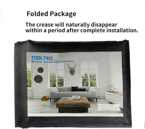 TOOLTRIZ 39 inch 100 inch Pet Proof Window Screen Replacement, W x L, Upgraded Thicken Charcoal Mesh for Sliding Pet