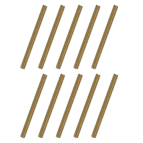 uxcell 10pcs Fully Threaded Rods 5/16x3-1/2, Carbon Steel Long Threaded Screw for Furniture Garden Railing