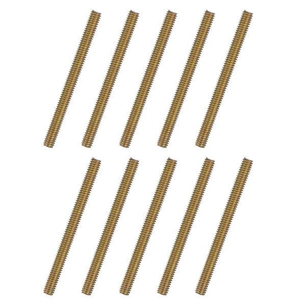 uxcell 10pcs Fully Threaded Rods 5/16x3-1/2, Carbon Steel Long Threaded Screw for Furniture Garden Railing