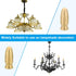PATIKIL 16 40mm 3 Set x Lamp Finials Caps Knob, Solid Brass Lamp Shade Top Decoration Screw Cap Nuts with Brass