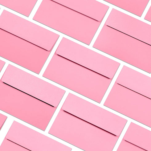 Invitation Envelopes, 100-Pack A7 5x7 Envelopes in Pink, 5 1/4 x 7 1/4 Inches