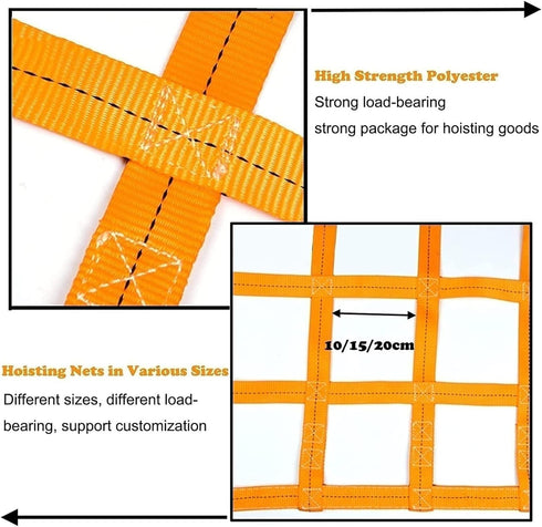 Pipi Zhu Hanging Lifting Cargo Net - Outdoor Play Climbing Rope Nets, Elastic Cargo Net Small, Lift Net for Industrial