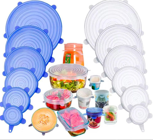 TERMNOX Silicone Lids for Food Storage - 100% Food Grade Silicone Stretch Lids