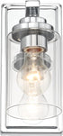 1 10 Craftmade - Clark Light in. Chrome Finish Wall Sconce with Clear Glass