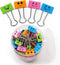 Coideal Smiling Binder Paper Clips, 40 Pcs Mini Colored Metal Fun Clip Clamps for Office (0.75 inch)
