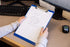 Blue Plastic Clipboard with Low Profile Clip (Pack of 12) - Letter Size Clipboard for Boys and Girls, Cute Aesthetic