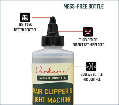 Trimmer 8 oz Hair Clipper & Oil Odorless Light Machine Oil (Coconut-Derived) Large Size Multipurpose for Hair Clippers