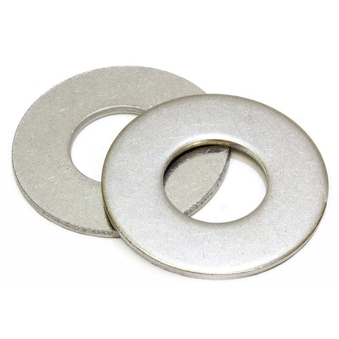 100 Bulk Pack Stainless Steel Flat Washer by Bolt Dropper - Metal Washers for Bolts - 1/4" Inside Diameter, 5/8"