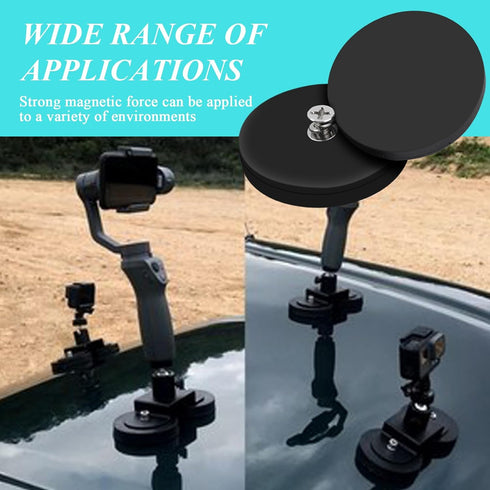 6 Packs Rubber Coated Neodymium Magnet Mounting Magnets, 60LBS, Black, M6 Threaded with Bolts Nuts