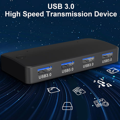 3.0 2 4 Ports,4 3.0 USB Switch Selector Computers Share USB Ports USB Switcher USB for PC Laptop Keyboard Mouse Printer