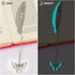 Feather Metal Bookmark with 3D Butterfly Pendant, Unique Glow in The Dark Bookmark Gift for Women