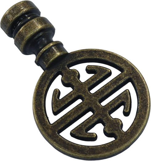 Hordion Set 2 Decorative Bronze Lamp Finials - of Elegant Knobs for Table and Floor Lamps