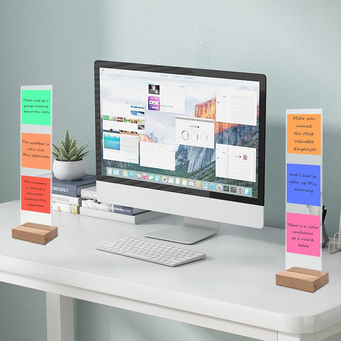 Zovelynta Monitor Memo Board with Removable Design Portable Sticky Note Holder for Computer Monitors, Monitor Sticky