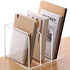 SANRUI Clear Acrylic Magazine File Holder with 3 Vertical Compartments for Office Desk Accessories