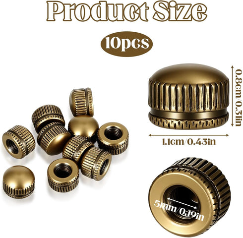 Jxiwfvl 10PCS M5 Lamp Screw Cap Bronze Screw Caps for Light Fixture Ceiling Light Cover Replacement Lamp Shade Screws
