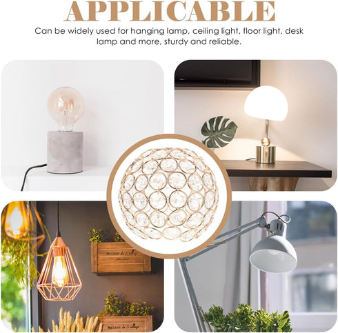 4.33In ARTIBETTER Crystal Glass Lampshade Decorative Ceiling Light Cover Replacement Fixture for Home Bedroom Cafe