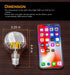 Half Chrome Light Bulb Dimmable, 6W (Equivalent 60 Watt) Decorative LED Bulb, G80/G25 Globe Shape, Pack of 2