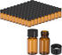 PATIKIL 2ml Amber Glass Vials, 100 Pack Leak-Proof Sample Vials with Screw Cap for Lab Storage