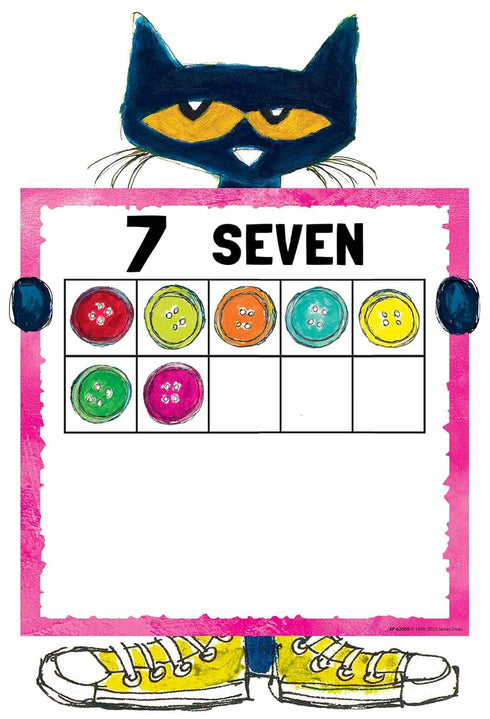 Pete the Cat Numbers 0-20 Bulletin Board