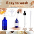 Tessco 20 Pack 3.4 oz Dropper Bottles, Empty Glass Bottles with Dropper Top Cap and Accessories for Oils
