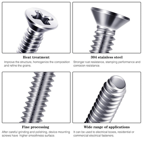 Ripeng 30 Pieces Extra Long Outlet Screws, Machine Long Electrical Outlet Screws for Device Mounting, Electrical