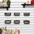 BeapTcely 12 Pack (12, Slatwall Bins with Hooks Plastic Slatwall Organizer Slatwall Containers Workbench Bins for Slat
