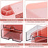Desk Organizer with Drawer, Small Pink Pen Organizer, 2 Drawers + 4 Compartments for Office Home Storage