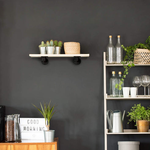 1/2" (2, 6*6"(15*15cm)) Pipe Shelf BracketWall Mounted Floating Shelf Bracket, Steam Punk Decor Hanging Wall Metal