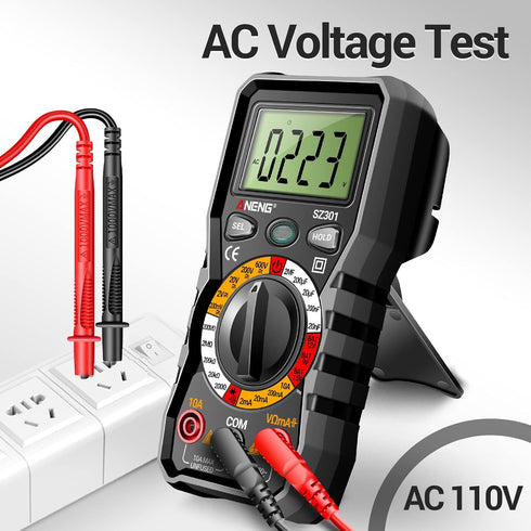 ANENG Digital Multimeter with Case, DC AC Voltmeter, Ohm Volt Amp Meter for Household and Automotive
