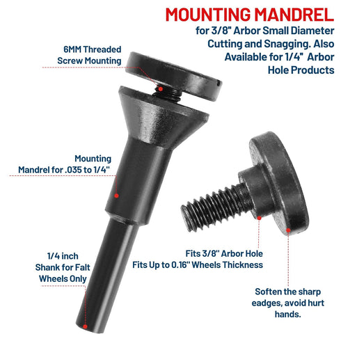 3 Inch Cut Off Wheel with 1/4" Mandrel Adapter for Die Grinder, Tungsten Carbide Blade for Rotary Tools