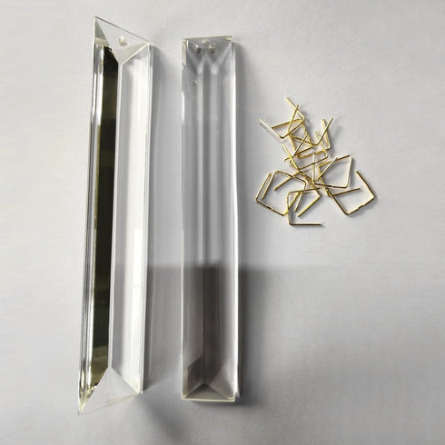 3.9'' 12 K9 Chandelier Short Crystals Replacement Pcs Crystal Prisms with Hooks for Crystal Chandeliers Crystals