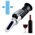 XRCLIF Wine Refractometer for Grape Brewing, Brix 0-40% & Alcohol 0-25% vol, Compact Black Design