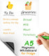 Small Dry Erase White Board, Magnetic for Fridge, A5 Size (5.5?8 Inch), Grocery List, Mini White Board Refrigerator