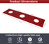 3 Hole Escutcheon Deck Repair Plate for Kitchen or Bathroom Faucets - Universal Fit, 12 Inches, 14GA Steel Sink Cover